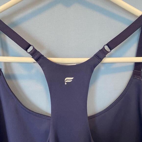 Fabletics Navy Blue Racer Back Tank Top Size XL Athletic Workout Tennis 2 Ball P - Picture 4 of 9